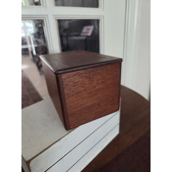 Vintage 1930s-50s Handmade Hardwood Trinket Box 5x3x3 Arts & Crafts MCM - Picture 6 of 9